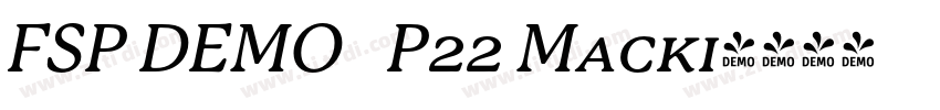 FSP DEMO   P22 Macki字体转换